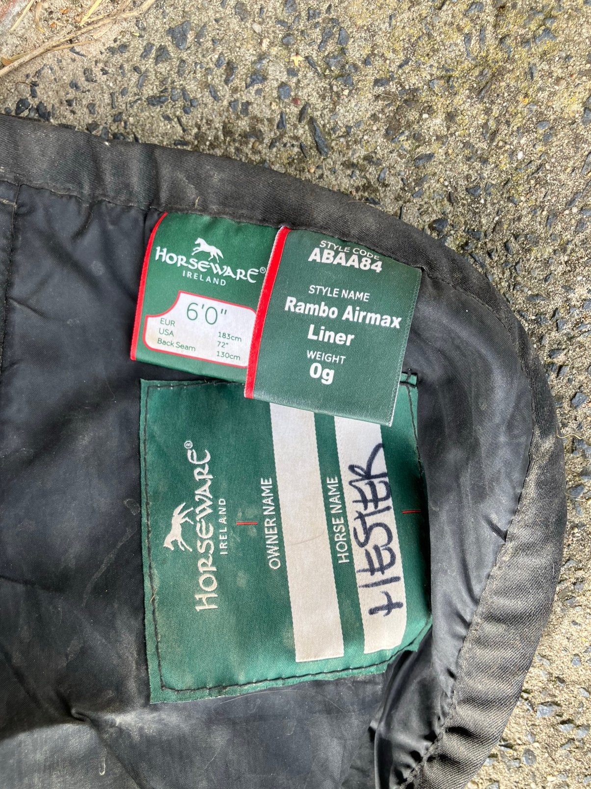 Rambo airmax liner 6.0 Horseware, Gebruikt, Ophalen of Verzenden, Overige maten, Zwart