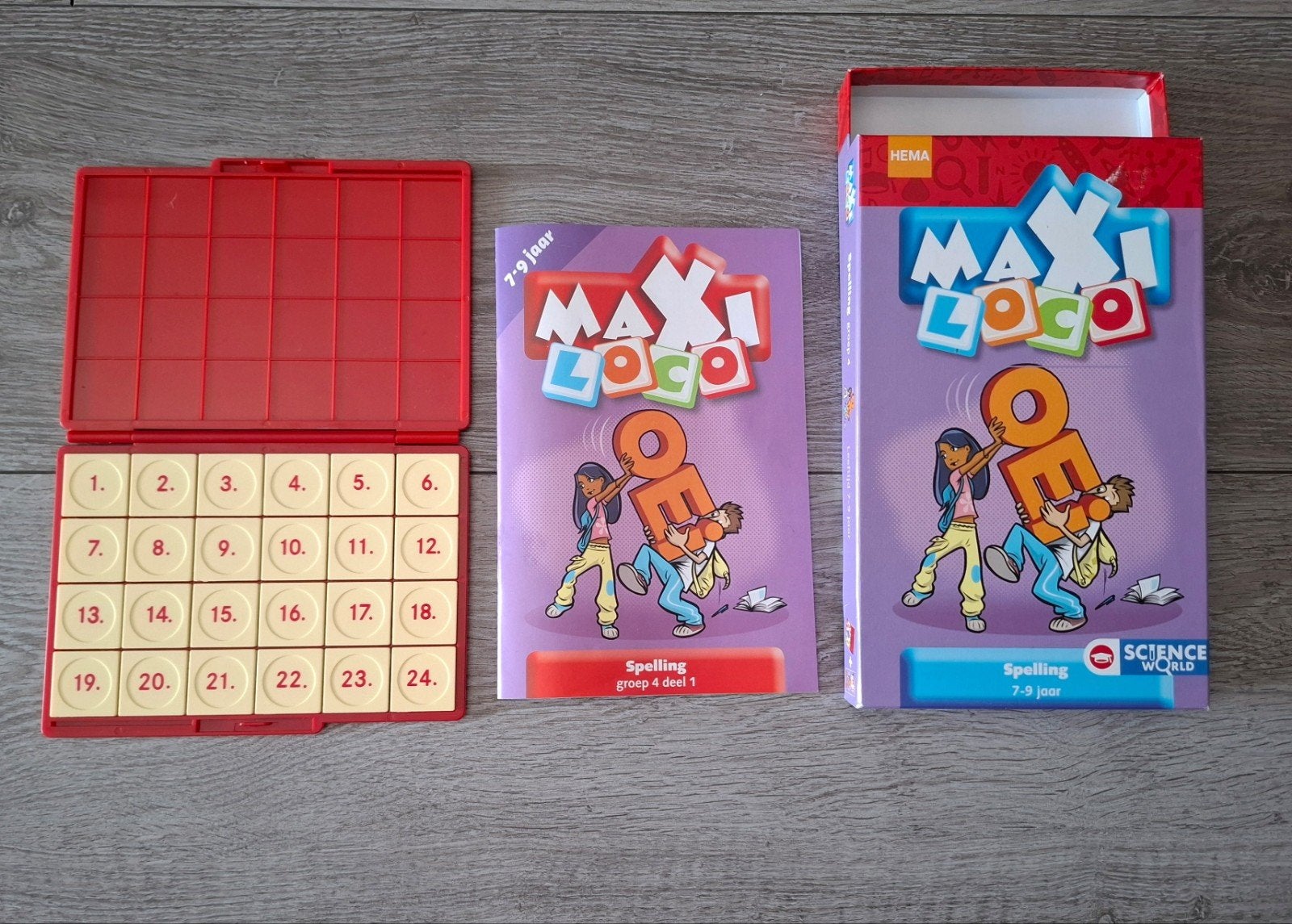 maxi locodoos met boekje spelling 7/9 jaar, Ophalen of Verzenden, Zo goed als nieuw, Taal en Lezen