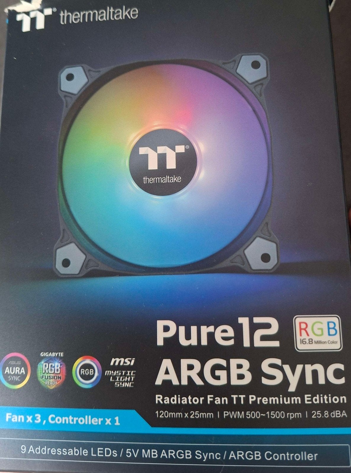 Thermaltake radiator Fans Pure 12 ARGB, Ophalen of Verzenden, Nieuw, Luchtkoeling