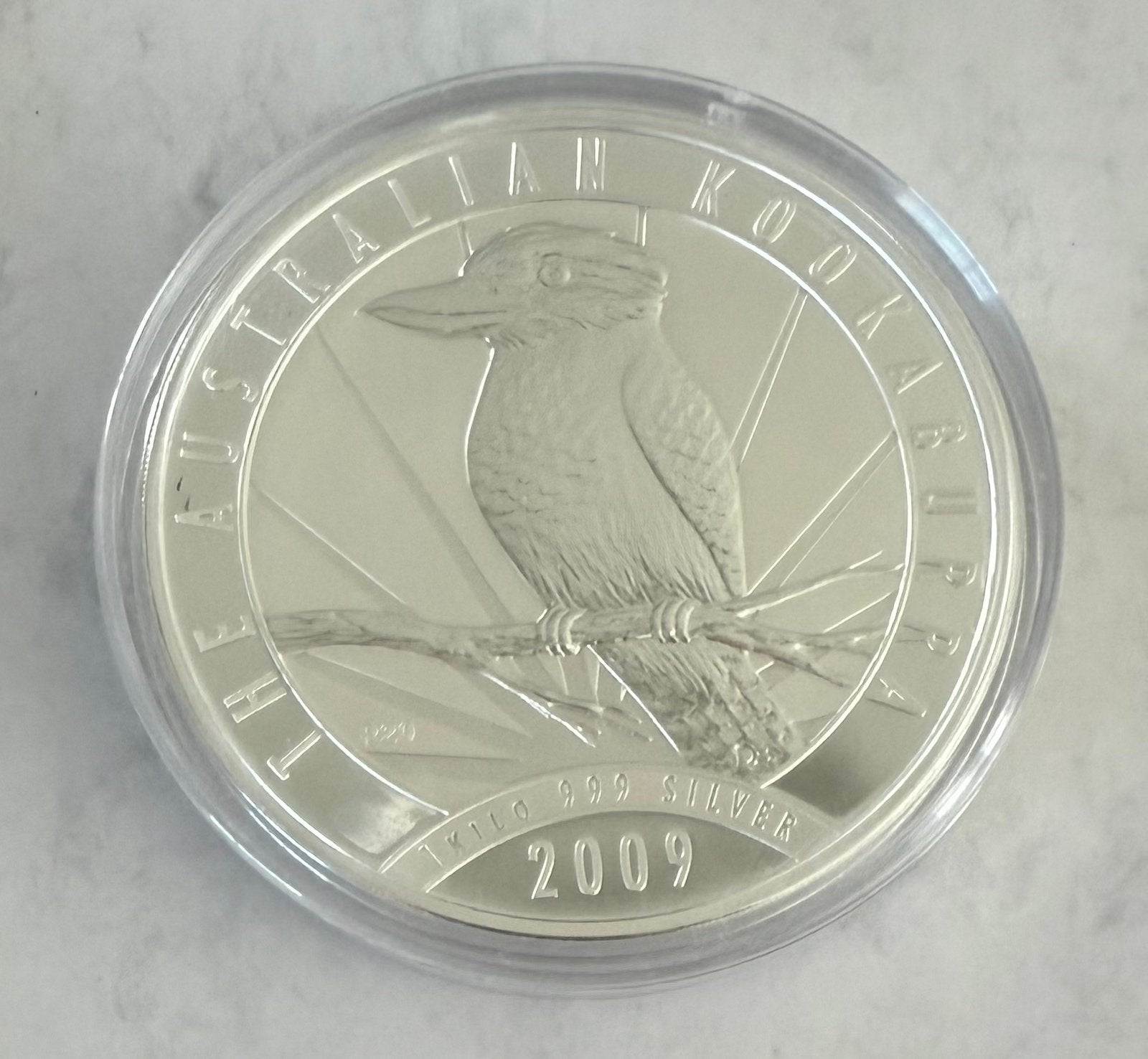 1 kilo zilver 2009 Australian Kookaburra 999 zilver, Ophalen of Verzenden, Zilver