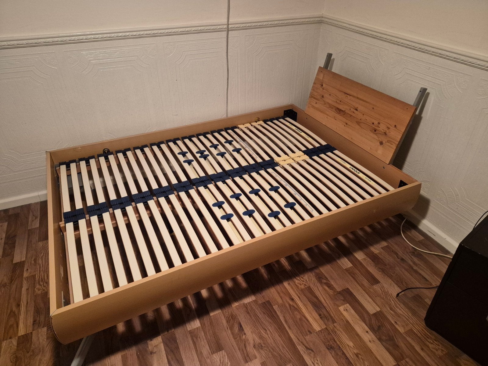 Tweepersoonsbed 140x200 met verstelbare lattenb, Huis en Inrichting, Slaapkamer | Bedden, Ophalen, Overige kleuren, Tweepersoons