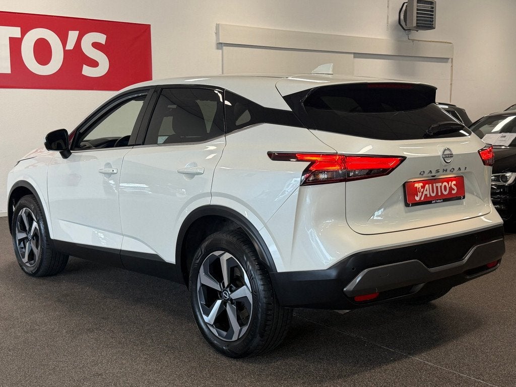 Nissan Qashqai 1.3 MHEV XTRONIC|GROOT NAVICAMERA|CRUISE|ECC, Auto's, Nissan, Stof, Euro 6, Wit, Bedrijf
