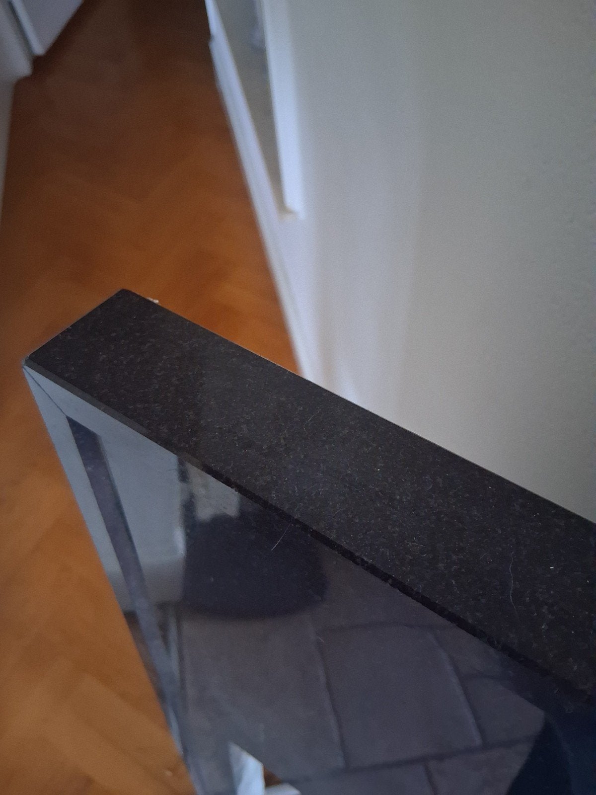 aanrechtblad zwart graniet met uitsparing, Ophalen, 100 tot 150 cm, Zwart, Zo goed als nieuw