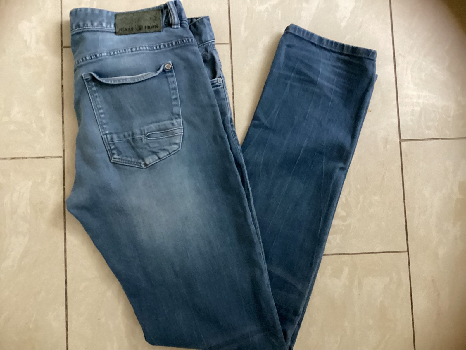 Orginele Cast Iron stretch jeans 34W34L, Ophalen, Zo goed als nieuw, Blauw, W33 - W34 (confectie 48/50)
