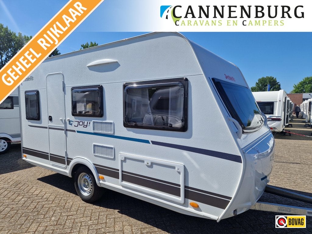 Dethleffs C'Joy 410 QL met voortent, Caravans en Kamperen, Caravans, Standaardzit, Bedrijf, Dethleffs, Tot en met 4