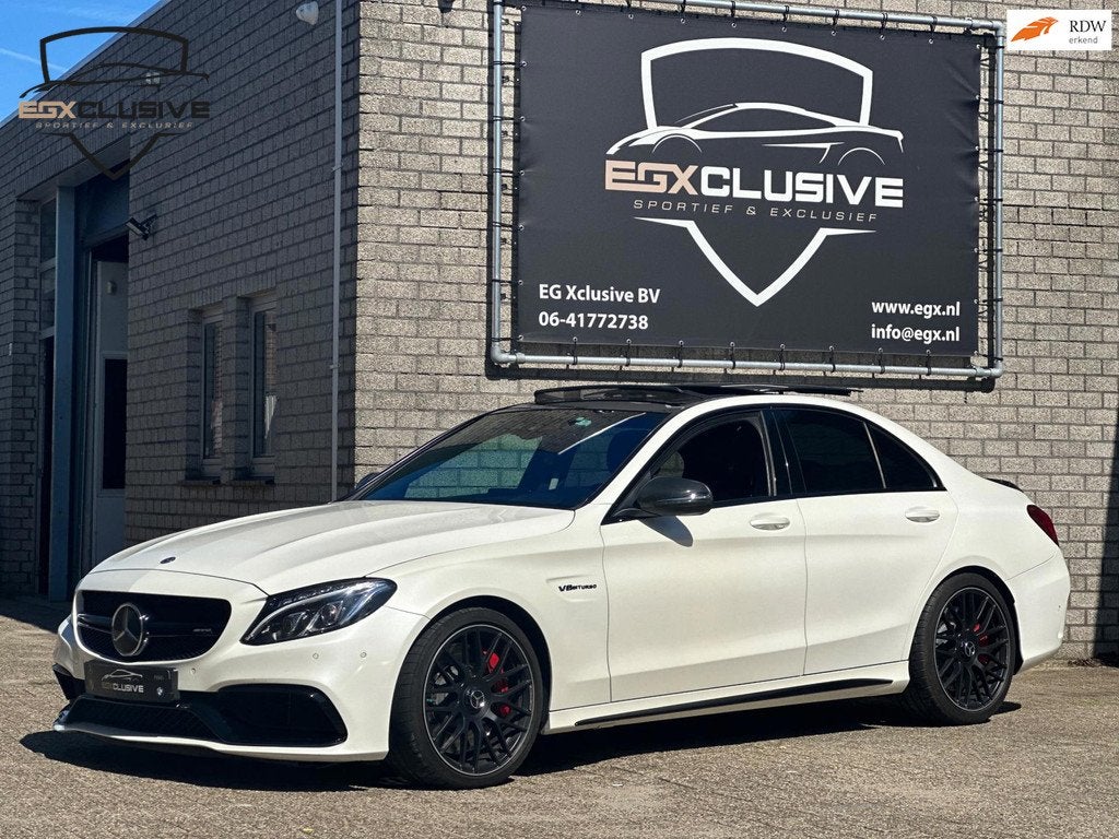 Mercedes-Benz C63s C63 AMG S 510PK HUD/Burmester/Pano/Parlem, Auto's, Mercedes-Benz, Automaat, Achterwielaandrijving, Gebruikt