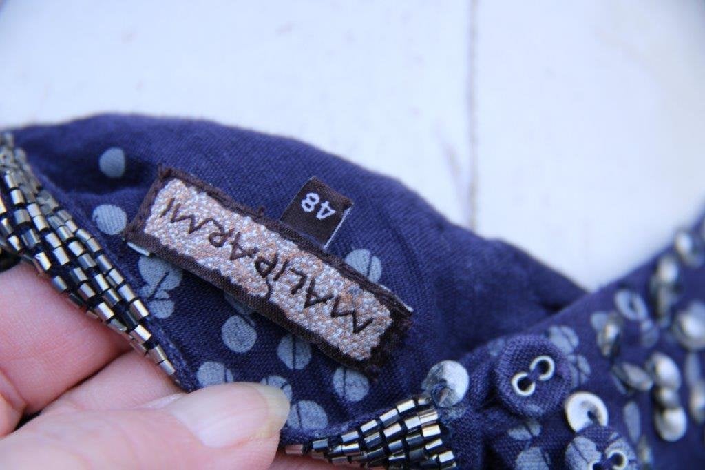 Jurk donkerblauw Maliparmi mt 48it (EU42) Vaste prijs, Kleding | Dames, Blauw, Maat 42/44 (L), Ophalen of Verzenden, Zo goed als nieuw
