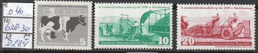 DDR Landbouwtentoonstelling Michel 628-30 Nr.D284p, Verzenden, DDR, Postfris