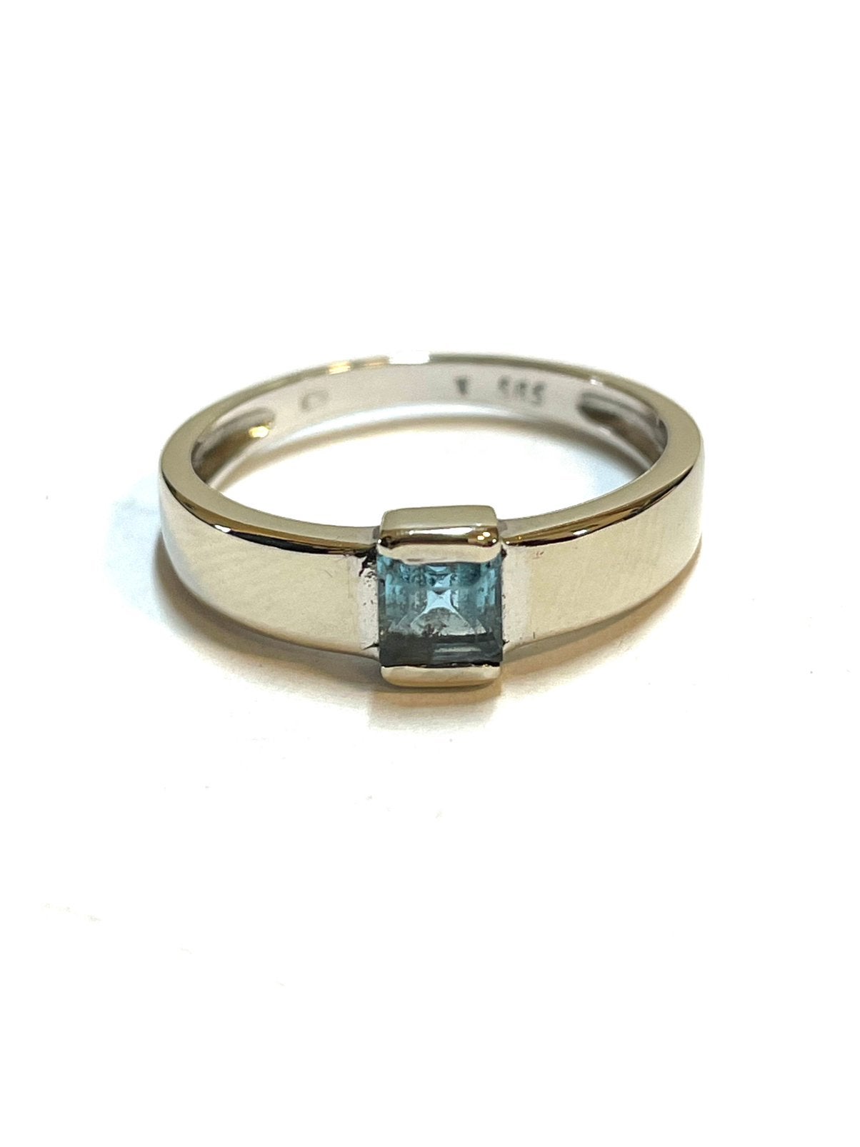 14k witgouden ring met een topaas, -, -, Ophalen of Verzenden, Zo goed als nieuw