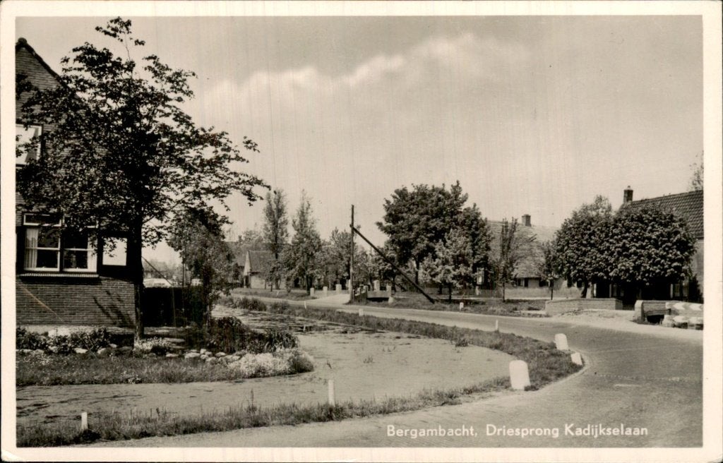Bergambacht - Driesprong - Kadijkselaan, Ophalen of Verzenden, 1940 tot 1960, Ongelopen, Zuid-Holland