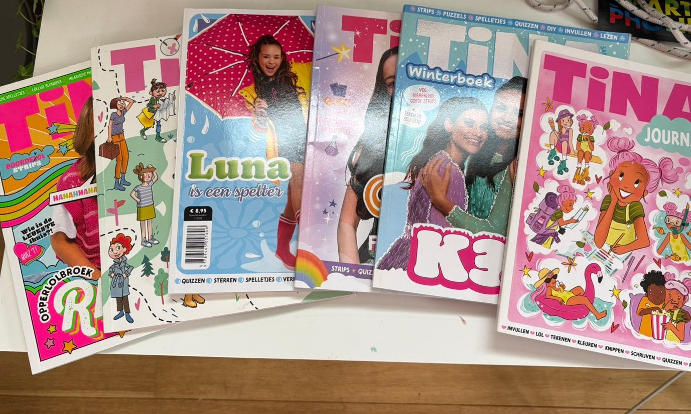 Tina tijdschriften 2025 +6 vakantie doeboeken, Ophalen of Verzenden, Gelezen, Overige typen