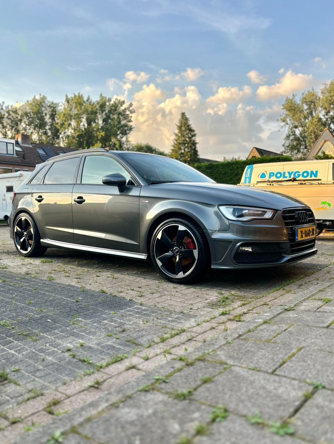 Audi A3 1.4 Tfsi COD Sportback 2014 daytona Grijs, Auto's, Audi, Zwart, Leder en Stof, 1395 cc, Particulier
