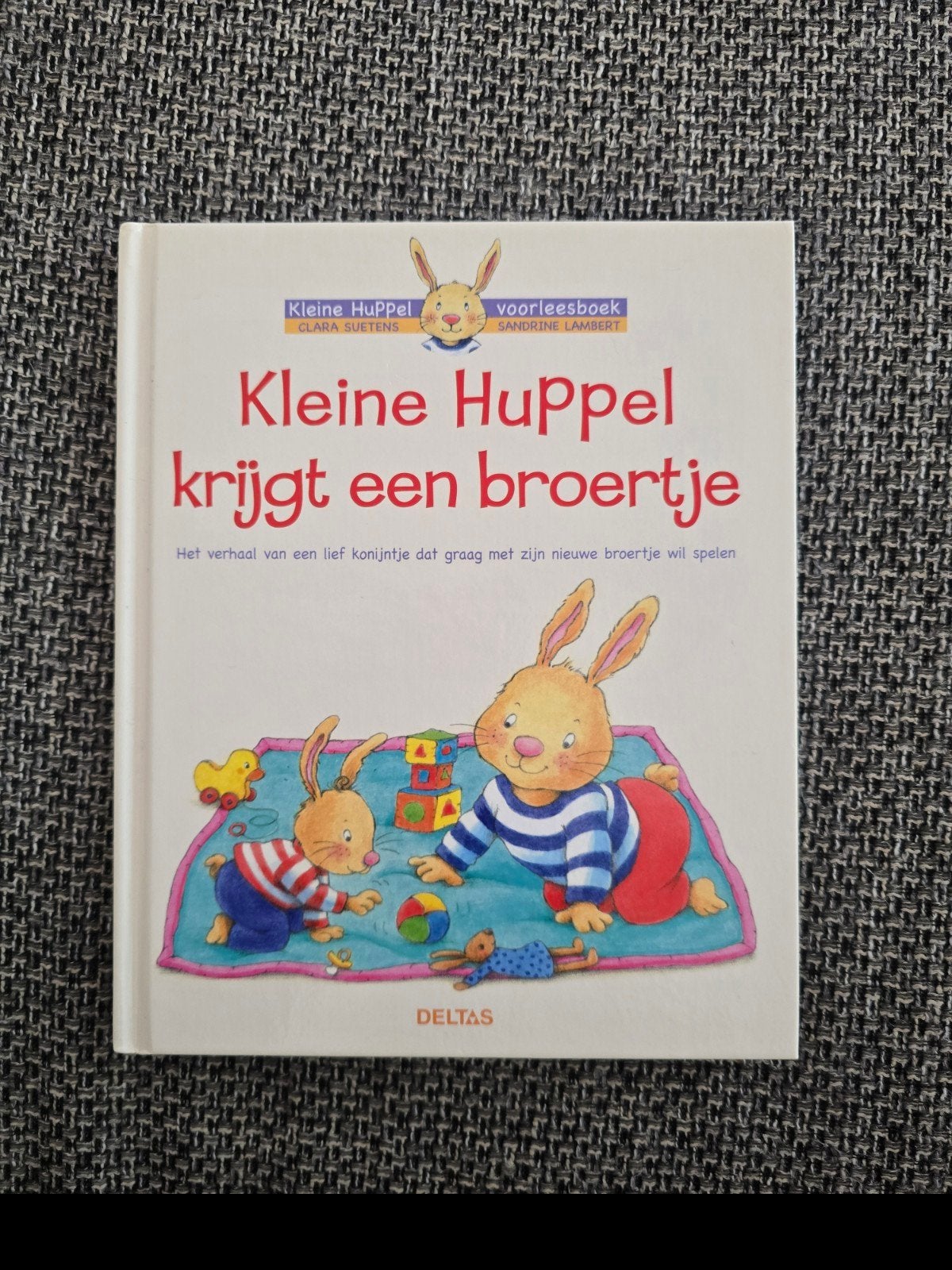 Kinderboek: Kleine Huppel krijgt een broertje, Boeken, Ophalen of Verzenden, Zo goed als nieuw, Clara Suetens, Sandrine Lambert