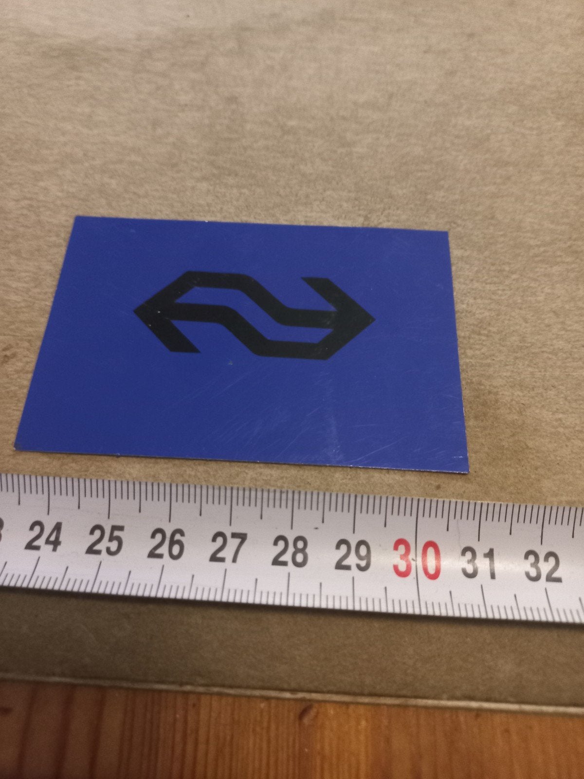NS logo stickert- Vintage spoorweg memorabilia, Ophalen of Verzenden, Gebruikt