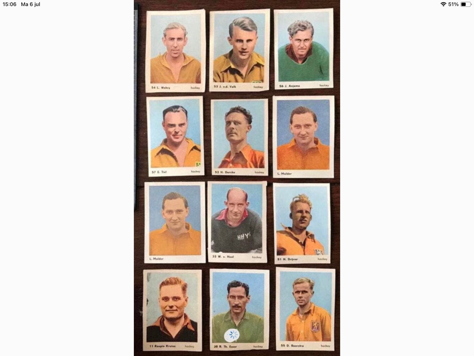 12 Palltjes Hockey Spelers Olympische Spelen 1952, Verzamelen, Ophalen of Verzenden, Zo goed als nieuw, Overige binnenlandse clubs