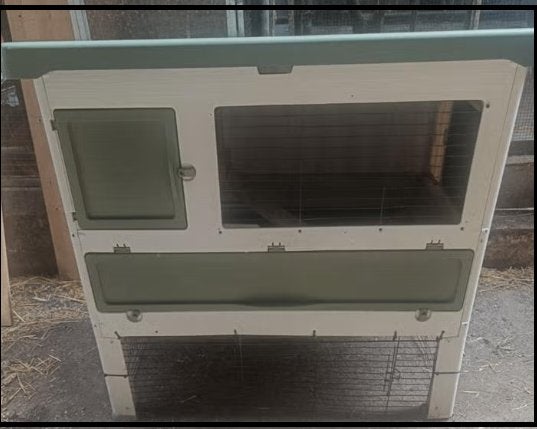 Kunststof konijnen hok cavia hok grijs/groen grand lodge, Dieren en Toebehoren, Hamster, 110 cm of meer, Ophalen of Verzenden