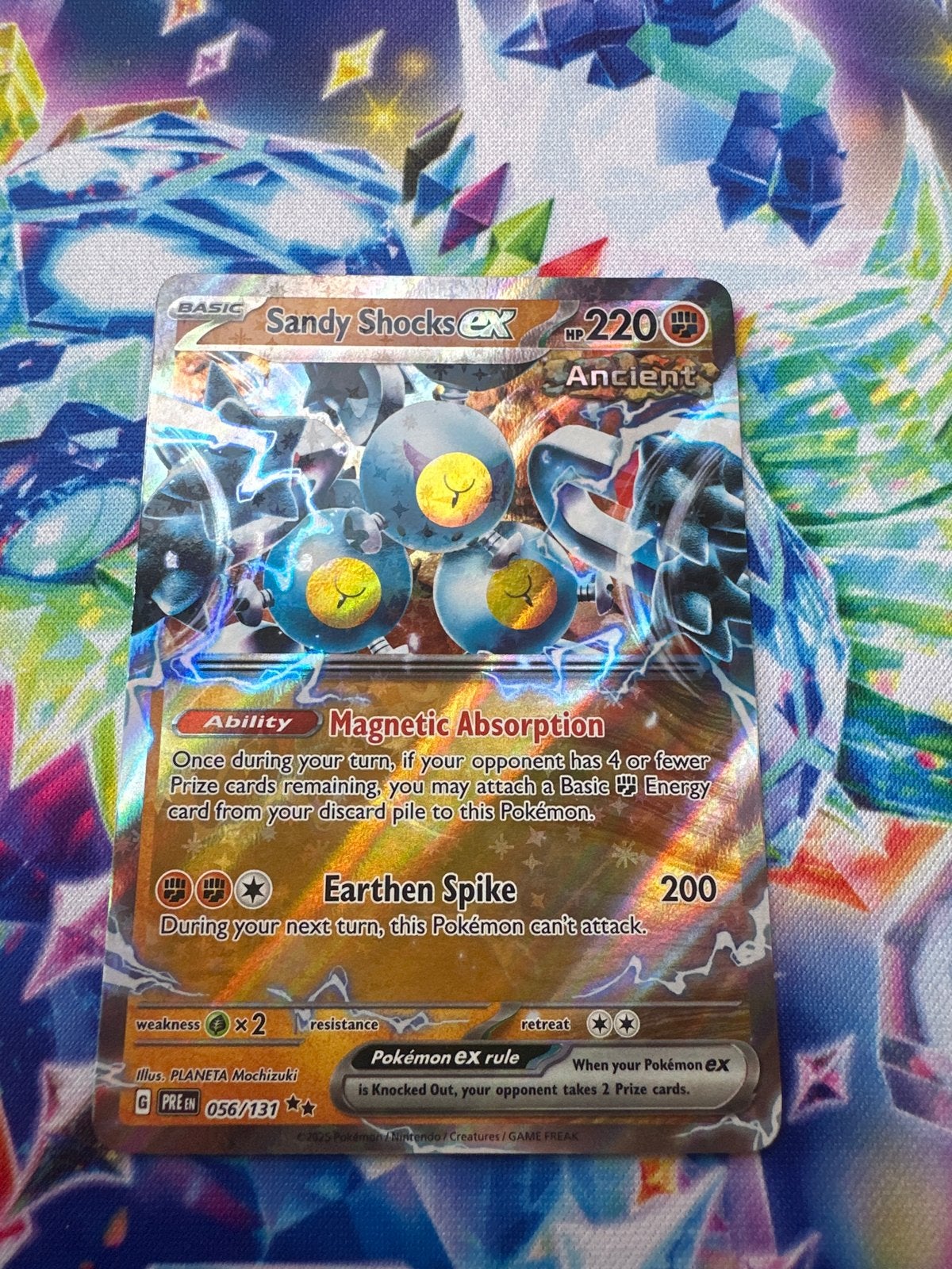 Sandy Shocks EX 056/131 Prismatic Evolution Pokémon Kaart, Ophalen of Verzenden, Zo goed als nieuw, Losse kaart, Foil