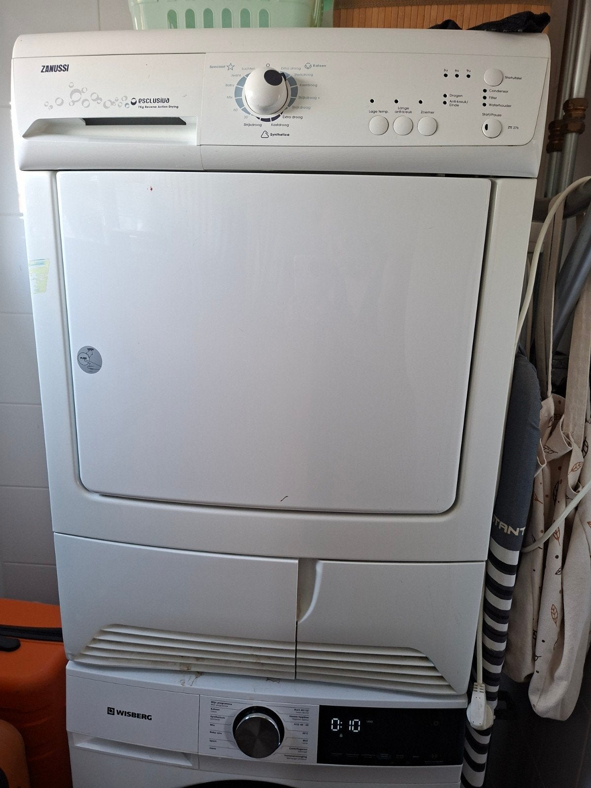 Zanussi droger, Ophalen, Gebruikt, Condens, 85 tot 90 cm
