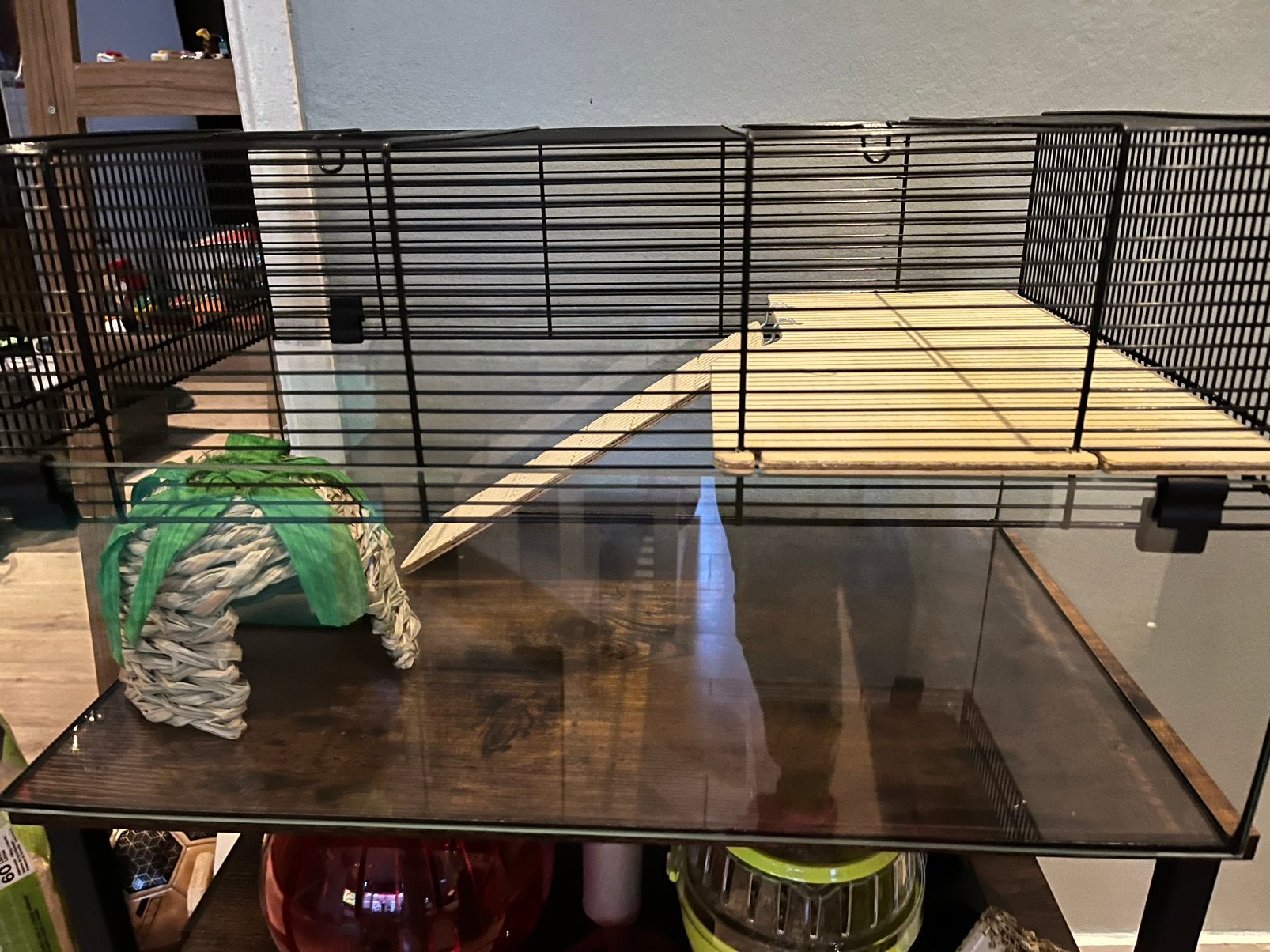 Hamsterkooi, Dieren en Toebehoren, Knaagdieren en Konijnen | Hokken en Kooien, Kooi, Minder dan 75 cm, Zo goed als nieuw, Ophalen