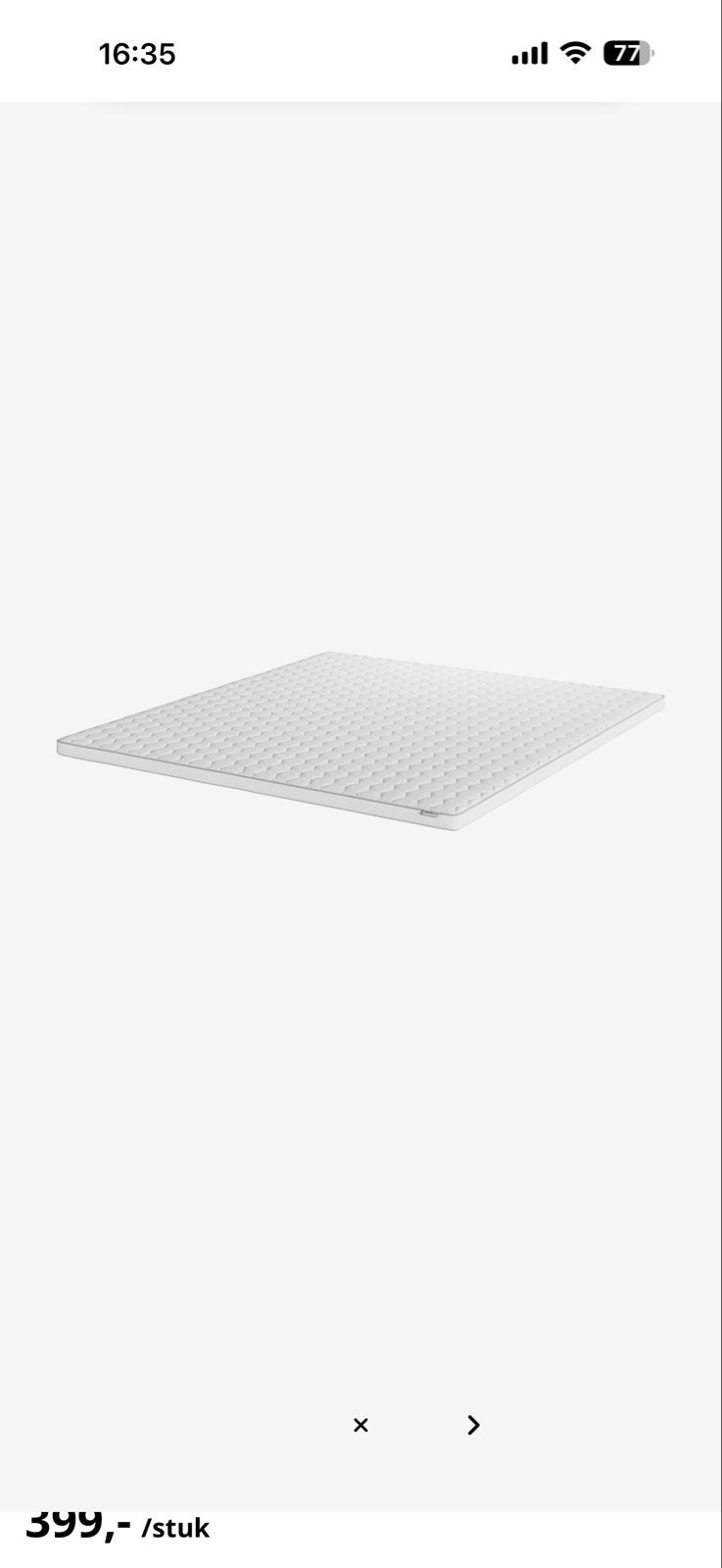 Matras Topper merk Dreamzone, Ophalen, Matras, 180 cm, 200 cm