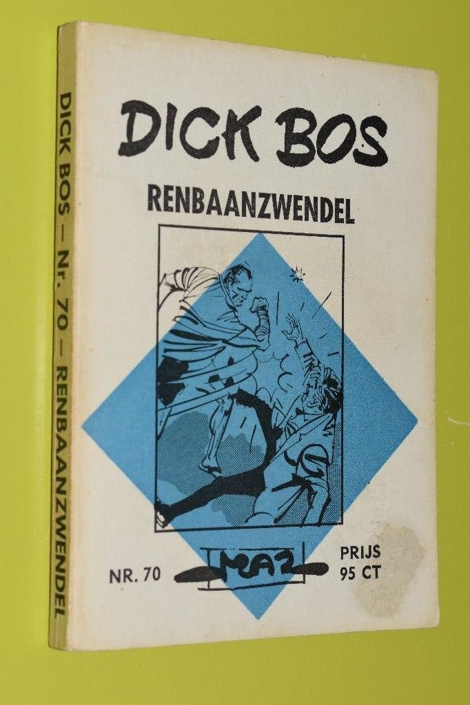 Dick Bos- Renbaanzwendel no 70- - 1967-, Gelezen, Dick Bos, Eén stripboek, Ophalen of Verzenden