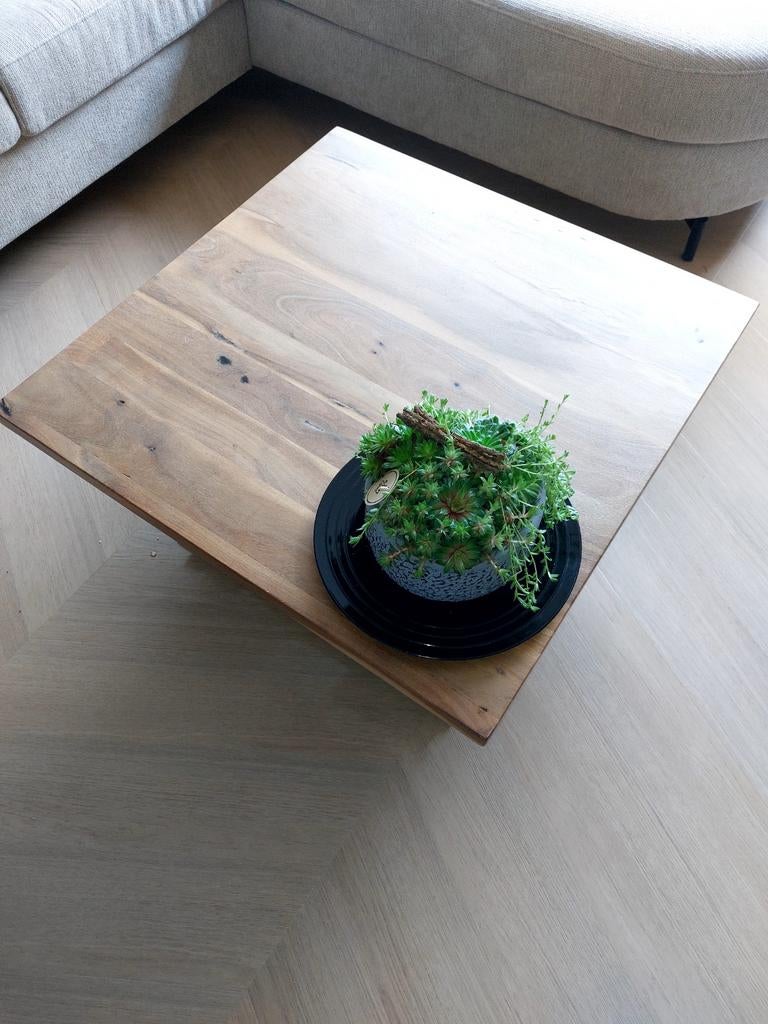 Vierkante salontafel, Ophalen, Gebruikt, 50 tot 100 cm, Vierkant