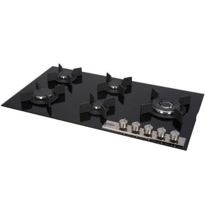 Boretti glazen gaskookplaat - 5 pitten, Ophalen, Gebruikt, 60 cm of meer, Inbouw