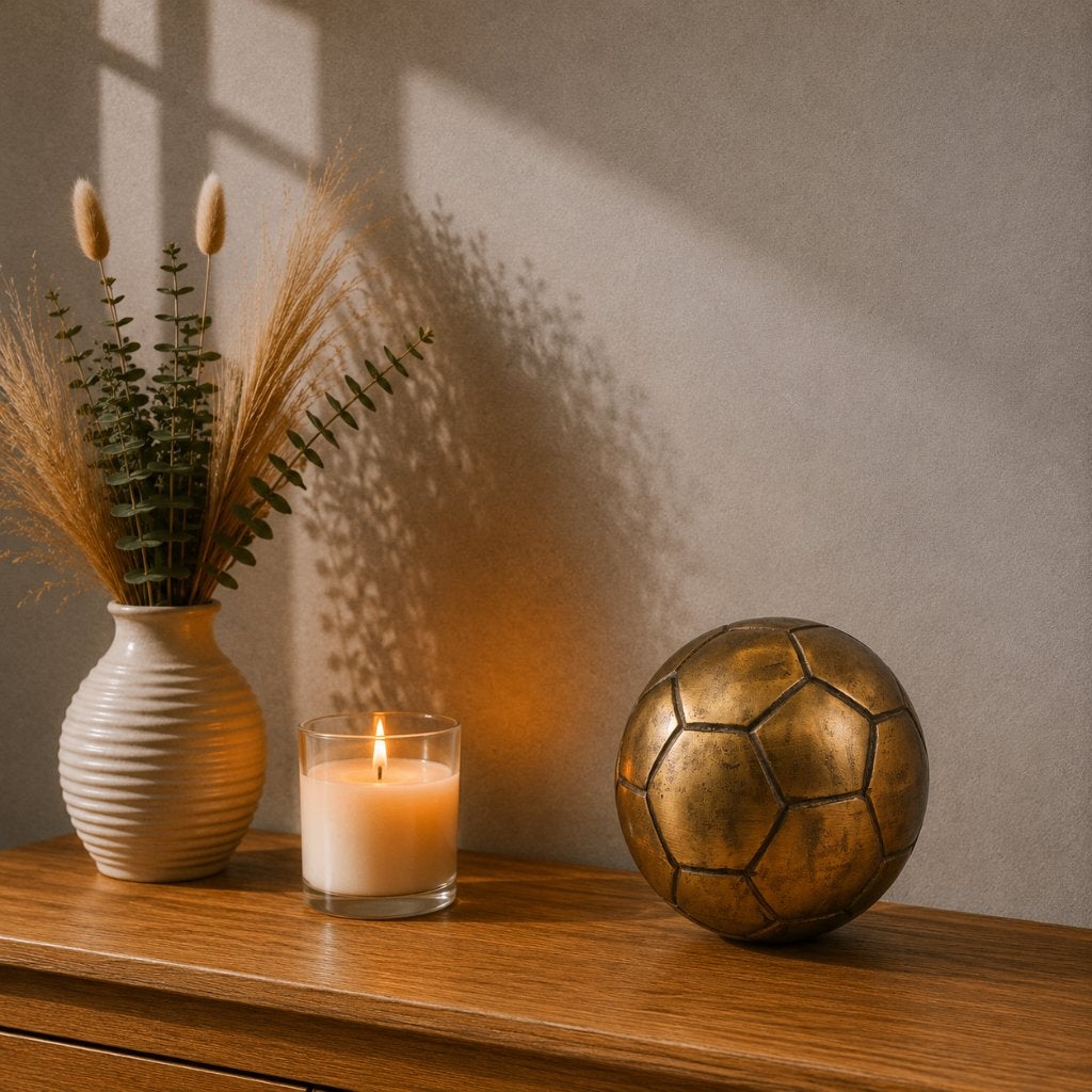 Urn Voetbal - Antiek Goud, Overige stijlen, Nieuw, Ophalen of Verzenden, Goud