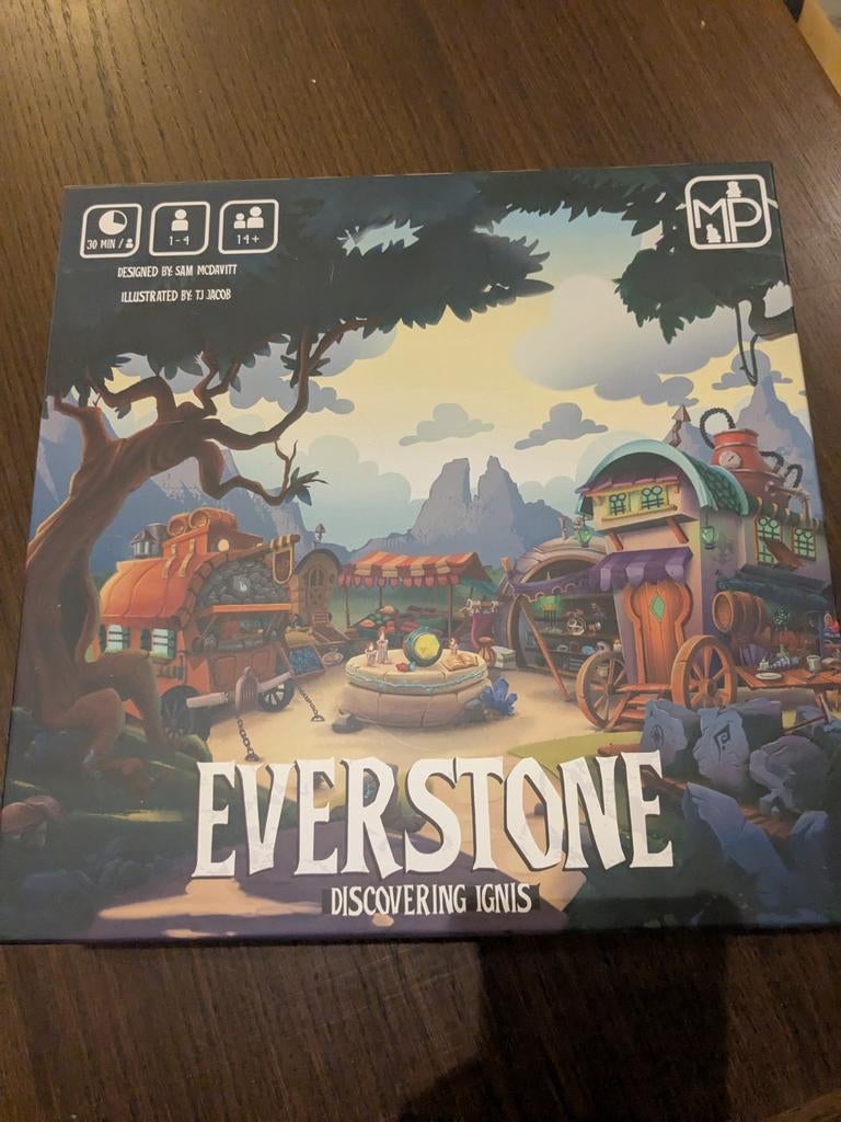 Everstone: Discovering Ignis - Kickstarter Editie Bordspel, Drie of vier spelers, Ophalen of Verzenden, Zo goed als nieuw, Mighty Boards