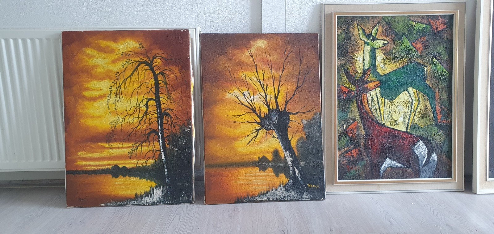 13 Schilderijen van Kunstschilder Rangé, Ophalen