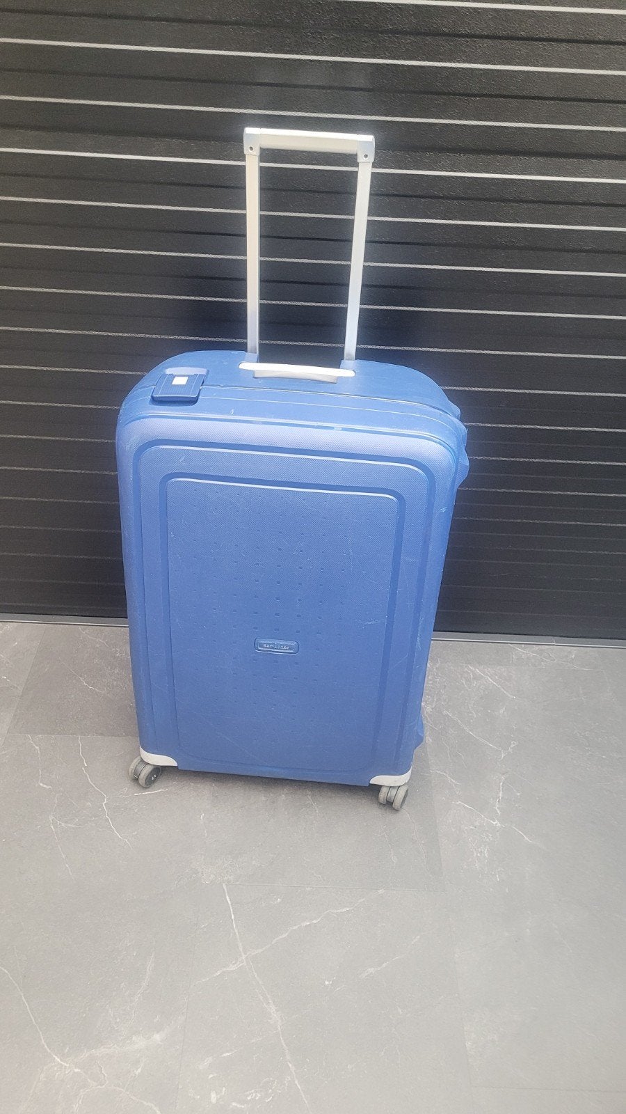 SAMSONITE S'CURE SPINNER 75CM DARK BLUE, Hard kunststof, 45 tot 55 cm, 70 cm of meer, Wieltjes
