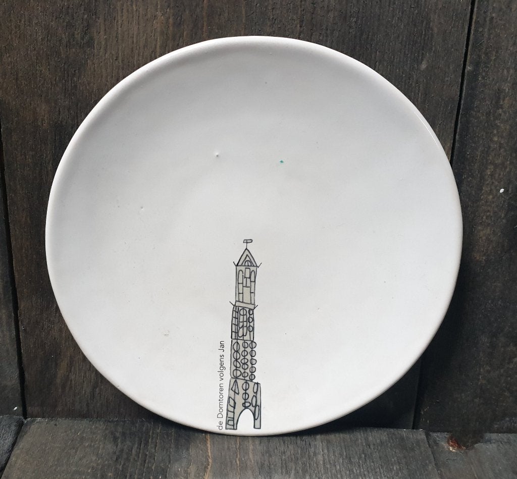Wandbord "de Domtoren volgens Jan". stichting Echtwaar, Ophalen of Verzenden