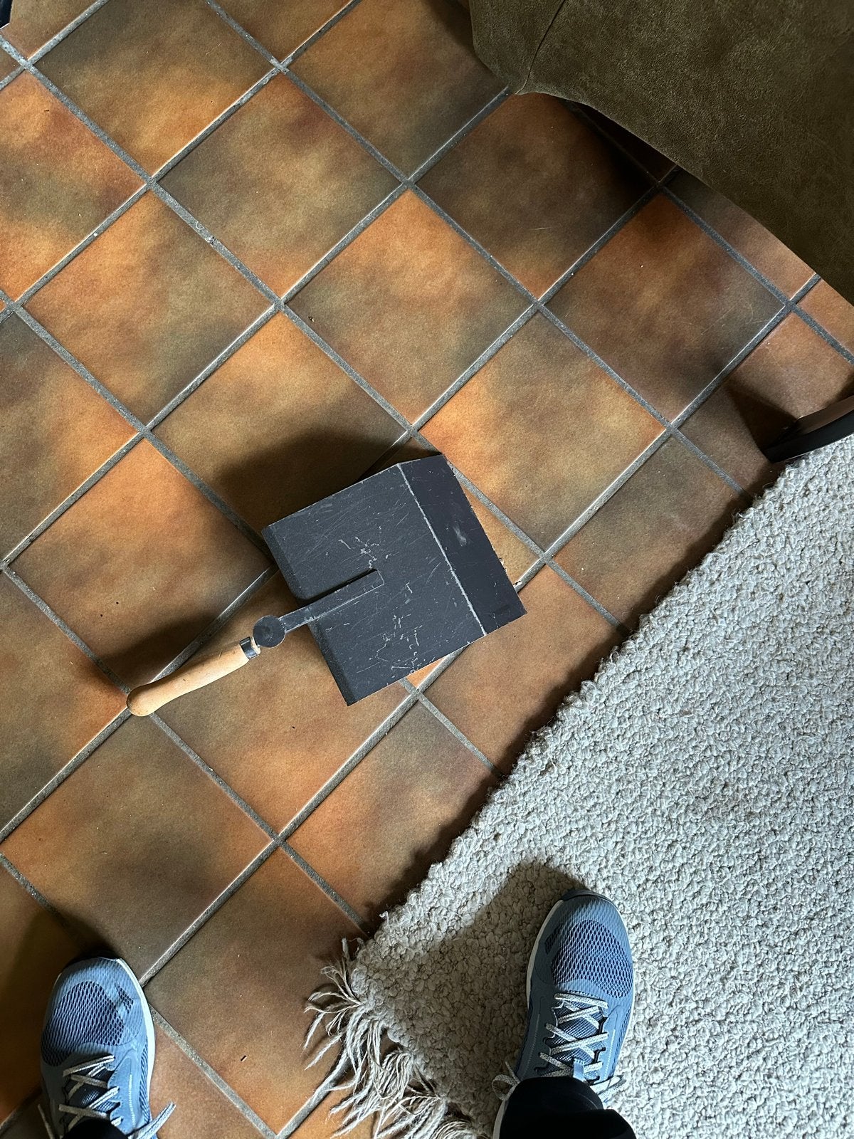 Gebruikte kolenschop met houten handvat, Ophalen of Verzenden, Gebruikt, Overige typen