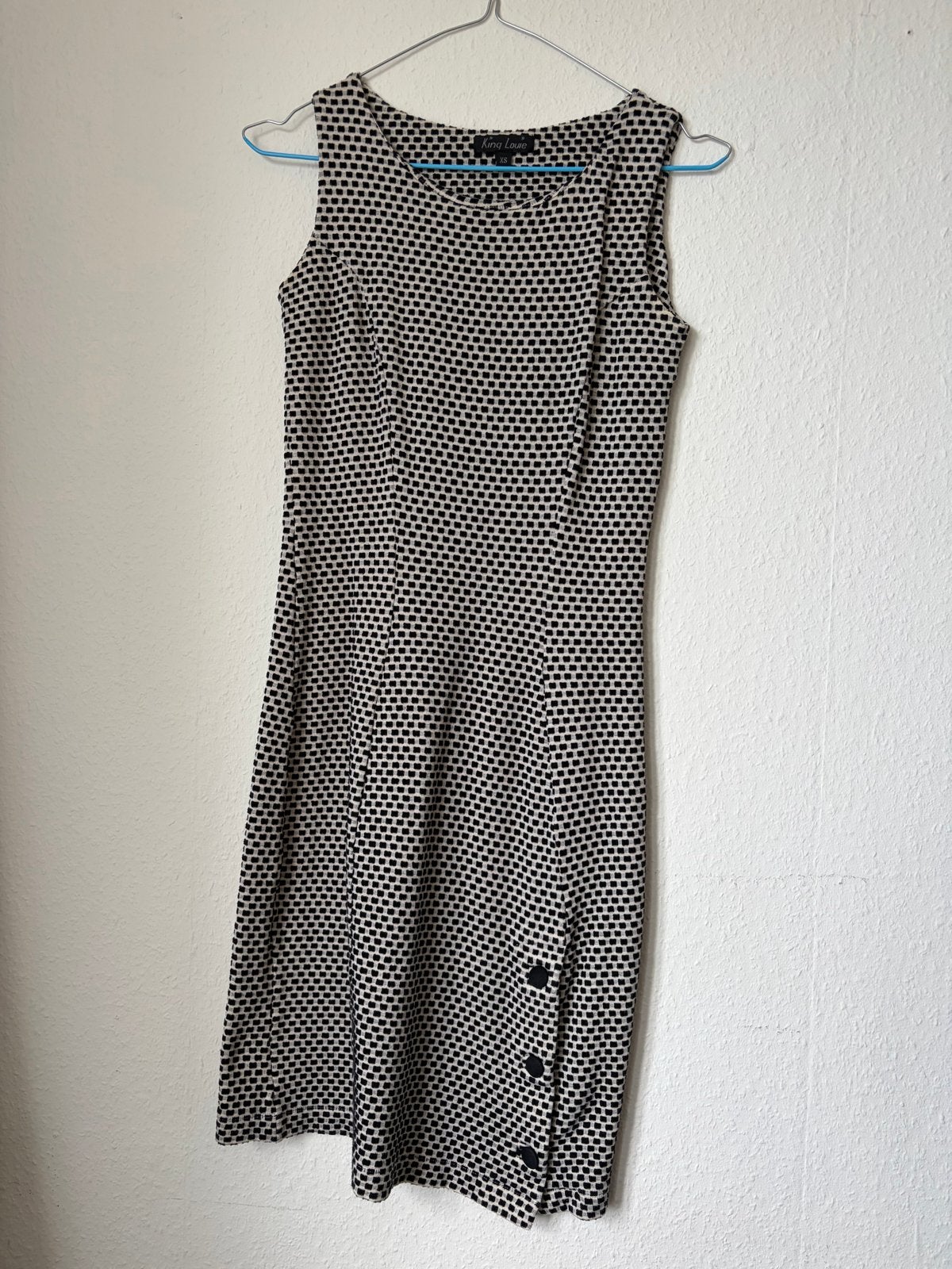 King Louie jurk met geometrisch patroon - Maat XS, Kleding | Dames, Zwart, Ophalen of Verzenden, Maat 34 (XS) of kleiner, Gedragen
