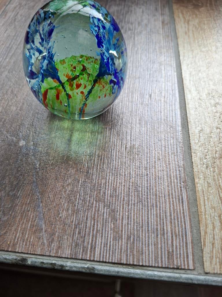 Glazen briefopener met kleurrijke insluitsels, Ophalen of Verzenden