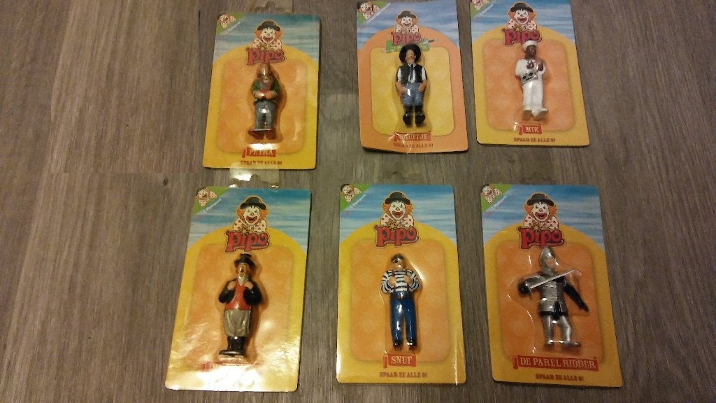 Pipo de clown figuren verpakt set 6 stuks Matroos Dikke Deur, Verzenden, Overige figuren, Zo goed als nieuw, Overige typen