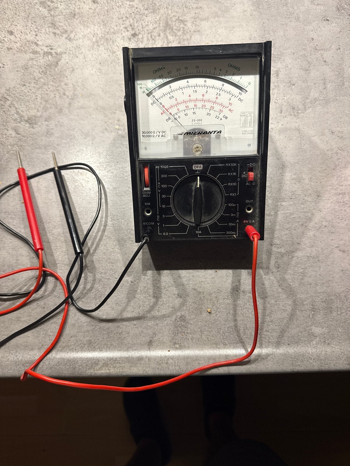 Micranta Multitester 27 Ranges - Vintage Multimeter, Ophalen of Verzenden, Gebruikt, Multimeter