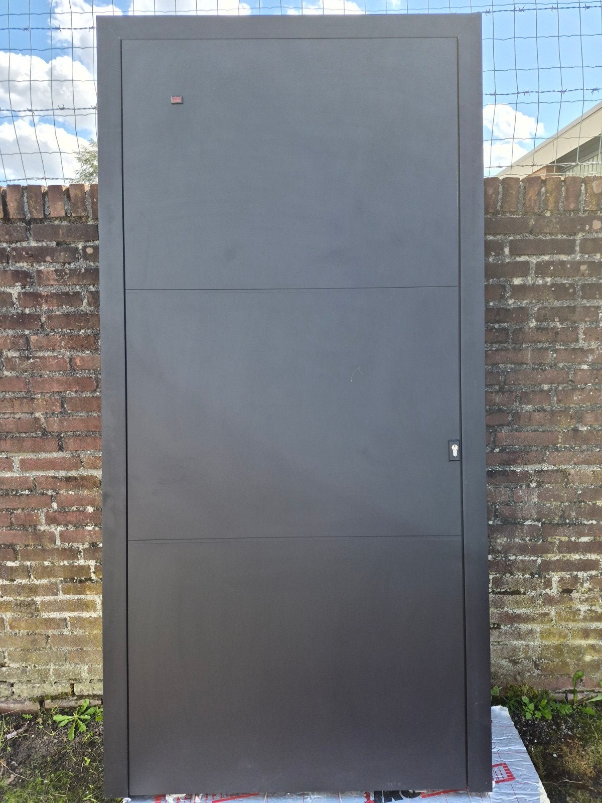 Aluminium showroom voordeur met transportschade!, Metaal, 200 tot 215 cm, Ophalen, 100 tot 120 cm