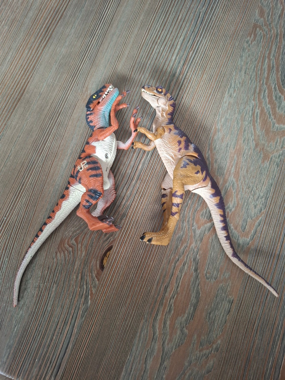 2 Vintage Jurassic Park Actiefiguren - Raptors, Ophalen of Verzenden, Gebruikt