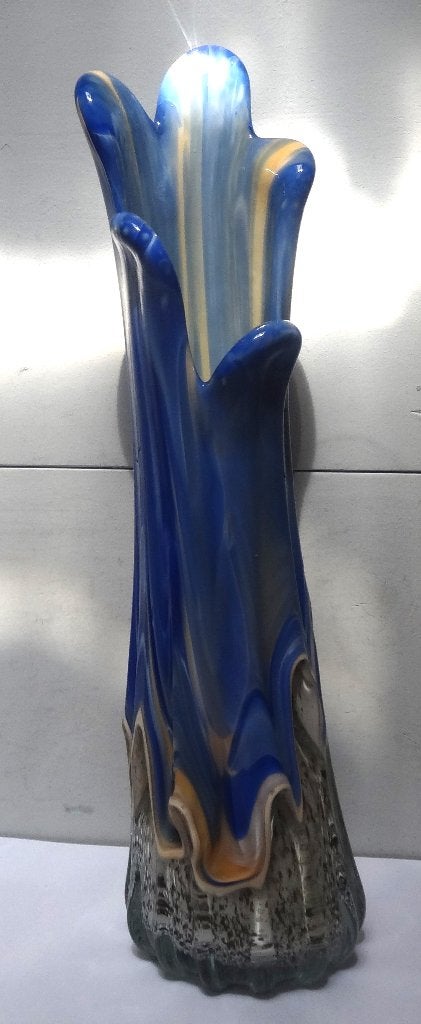 Grote zware vintage Murano bloemenvaas 46 cm hoog, Antiek en Kunst, Ophalen