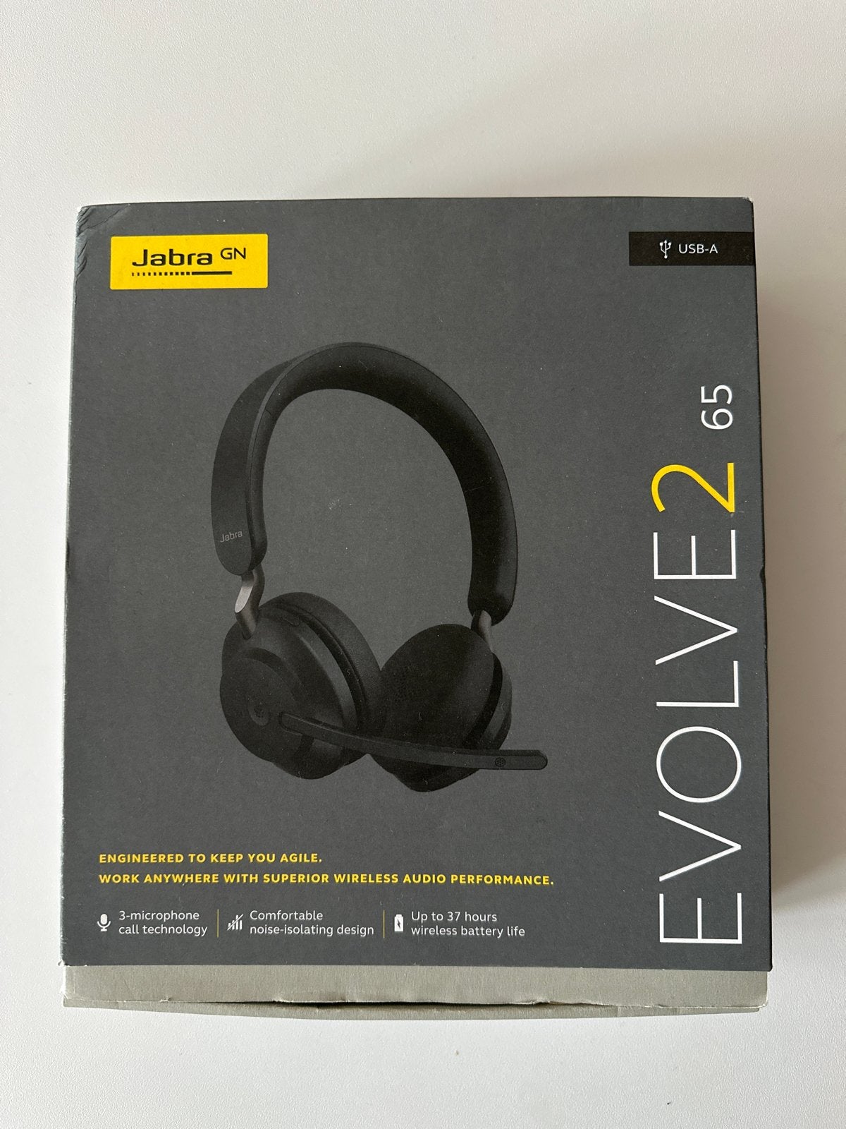 Jabra Evolve2 65 Draadloze Headset - Zo goed als nieuw, Ophalen of Verzenden, Zo goed als nieuw, Overige merken, Draadloos