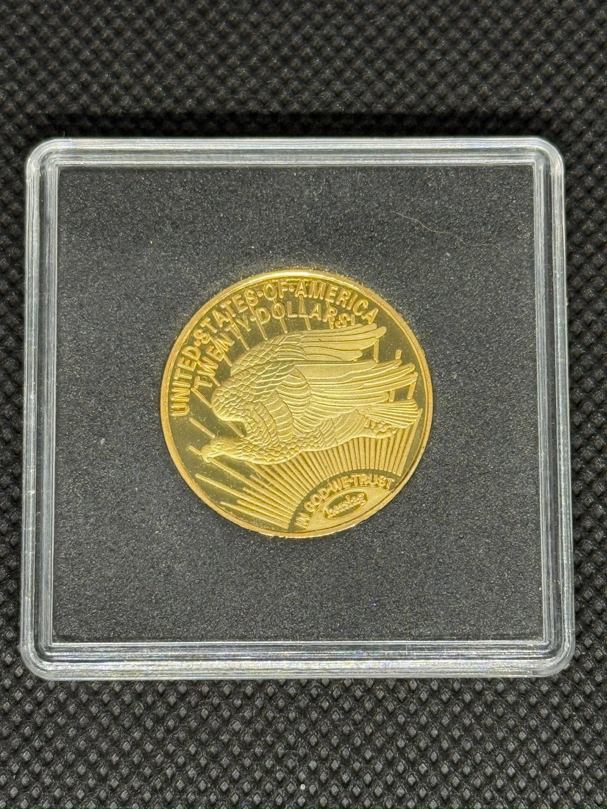 Herslag usa 20 gold-dollar double eagle 1933 goldplated, Ophalen of Verzenden, Goud