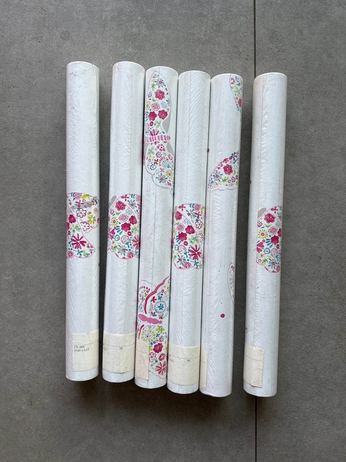 6 rollen vliesbehang met bloemenpatroon - 10,05 x 0,53m, Bloemen, Overige merken, Ophalen of Verzenden, 25 tot 50 m²