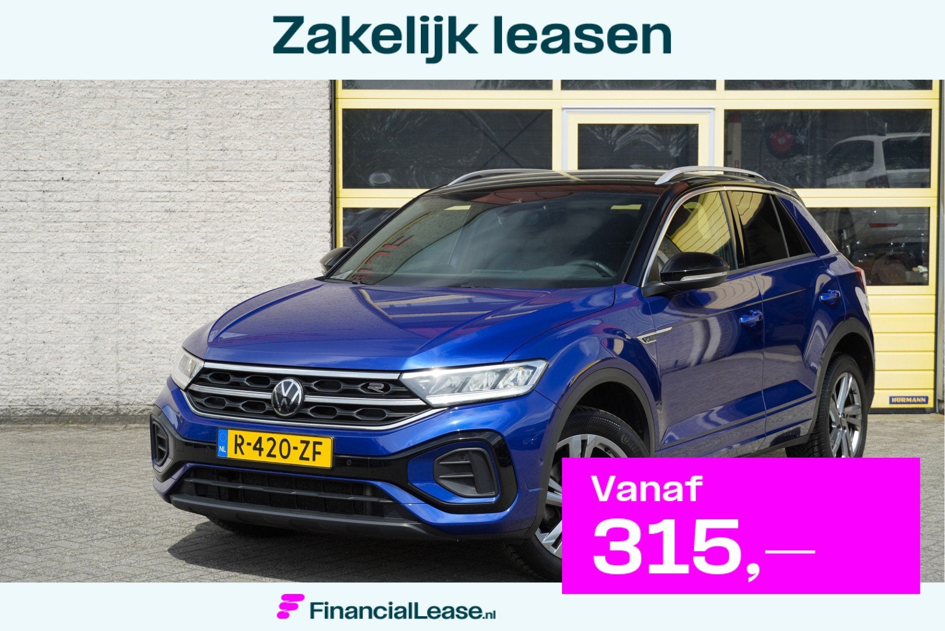 Volkswagen T-Roc 1.5 TSI 150PK! R-Line BJ2023 Lmv 17" | Led, Voorwielaandrijving, 4 cilinders, 150 pk, Blauw
