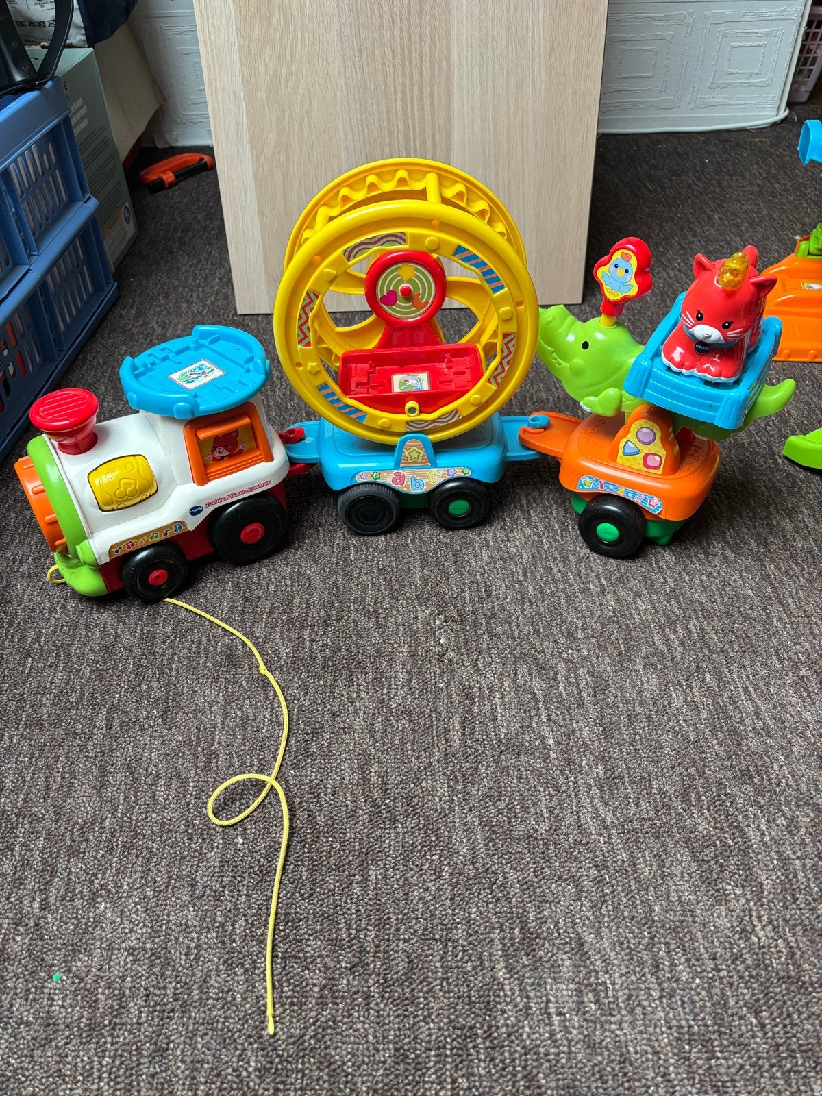 VTech Toet Toet Trein met dieren en kermisattractie, Ophalen of Verzenden, Gebruikt, Overige typen, Met licht