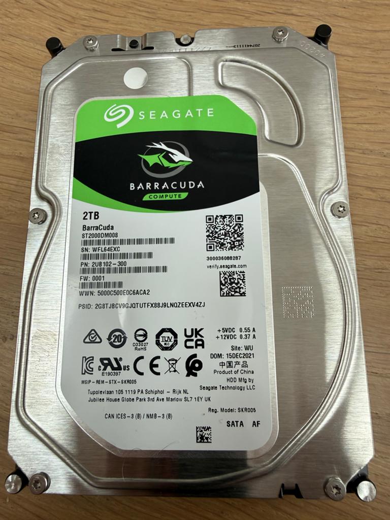 Seagate Barracuda 2TB HDD - SATA Harde Schijf, Computers en Software, Harde schijven, Zo goed als nieuw, Server, Intern, HDD, SATA