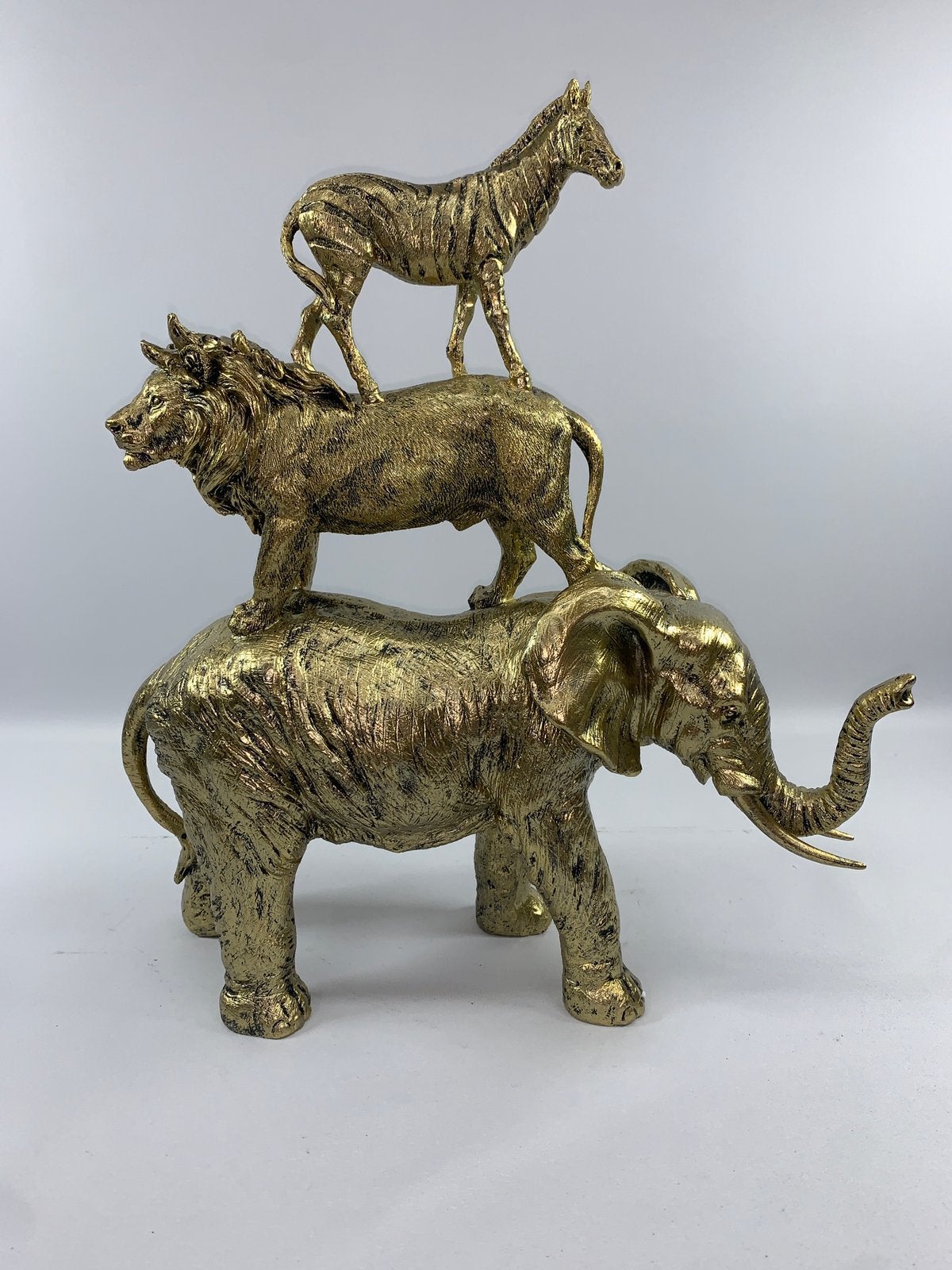 Olifant Leeuw Zebra - Decoratie - Shabella-deco, Shabella, Nieuw, Ophalen of Verzenden, Goud