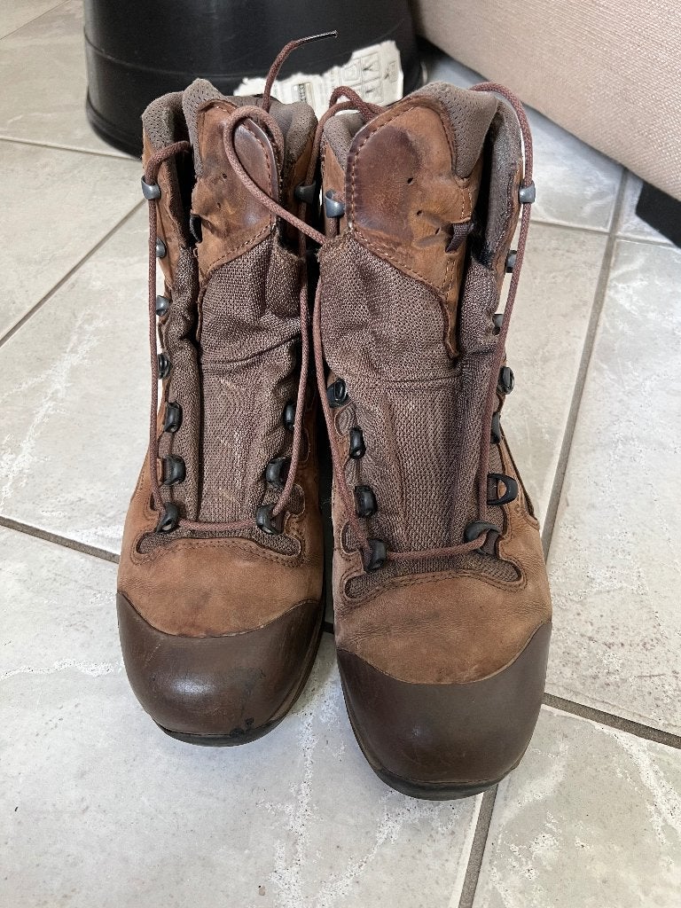 Gedragen paar HAIX Scout legerschoenen maat  11,5. 47 Br 3, Verzenden, Gebruikt, Schoenen