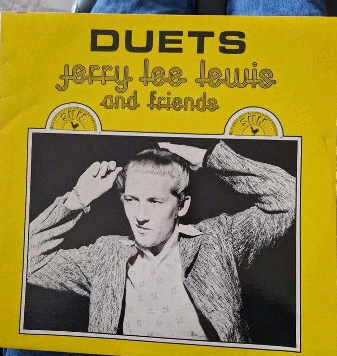 LP Jerry Lee Lewis and Friends - Duets (Sun 1002), Fotohoes, Ophalen of Verzenden, Zo goed als nieuw, 12 inch