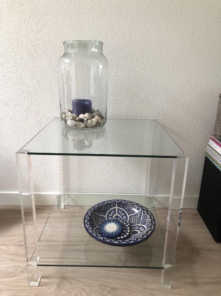 Raventos Design tafel plexiglas, Ophalen, 50 tot 100 cm, Vierkant, Zo goed als nieuw